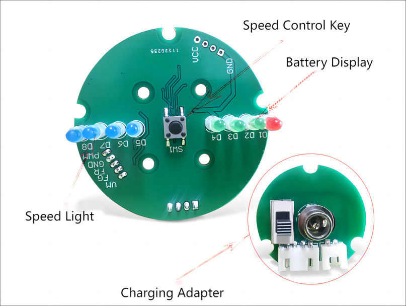 طراحی و ساخت PCB برای اسلحه فاشیا بدون برس موتور از تنظیم سرعت چهار مرحله پشتیبانی می کند